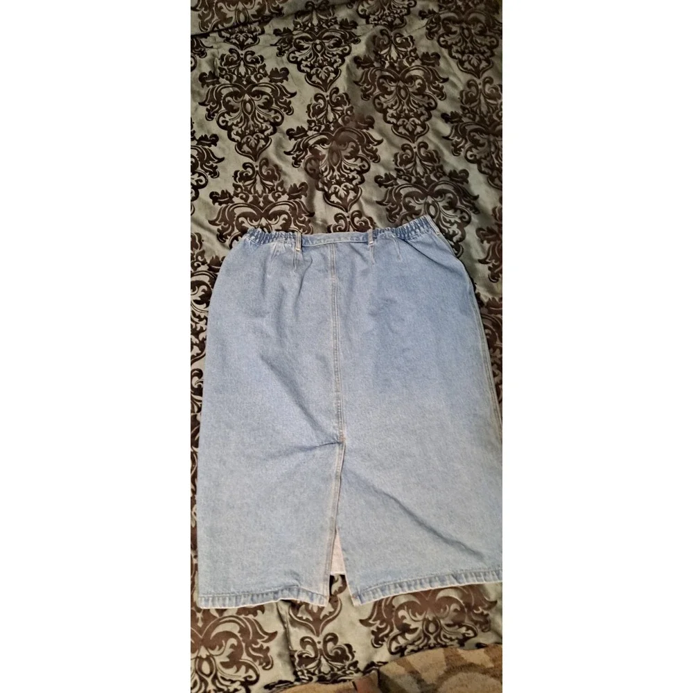 Vintage‎ Skirt, Plus Size Denim, Size 16P, Elisabeth, Liz Claiborne, High...